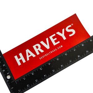 Harvey's Seatbelt Bags Bumper Sticker 3in X 9in